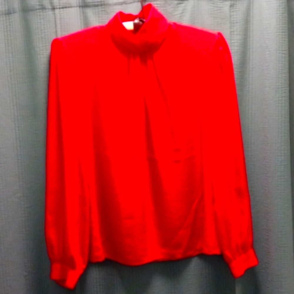 Festive Silky Red Blouse